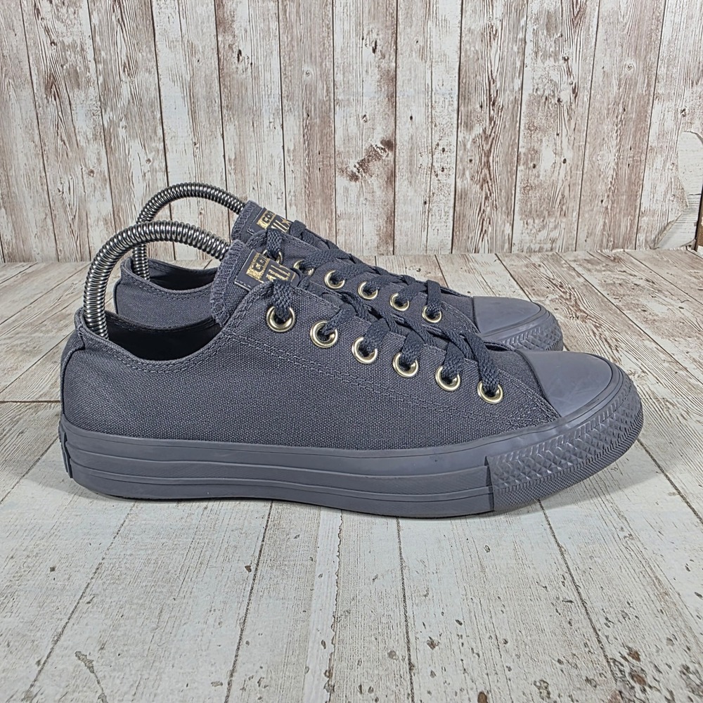 Converse Chuck Taylor All Star Ox Thunder Grey Gold Womens 7.5 559941F Low Top